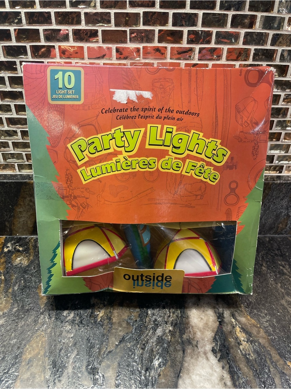 VTG GSI Outdoors Camping Themed String Party Lights 10 Lights Tent Sleeping Bag
